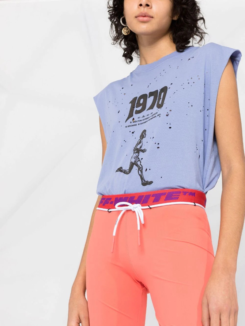 logo-waistband 트랙 반바지 5