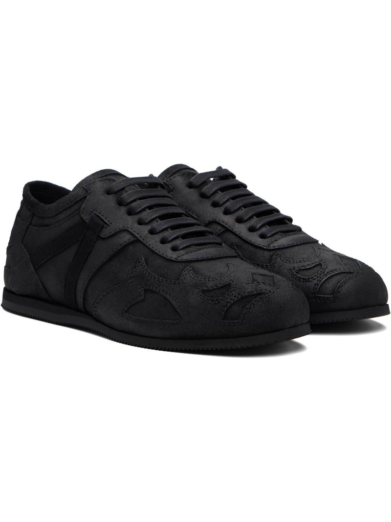 Black Milton Low-Top Boxing Sneakers 4