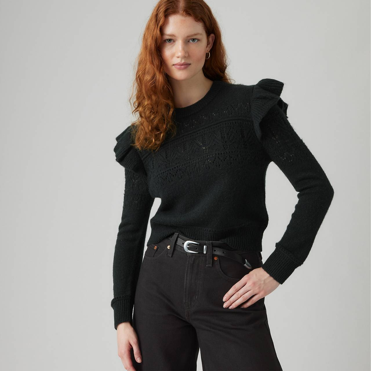 SHANE FLUTTER SLEEVE SWEATER - 3