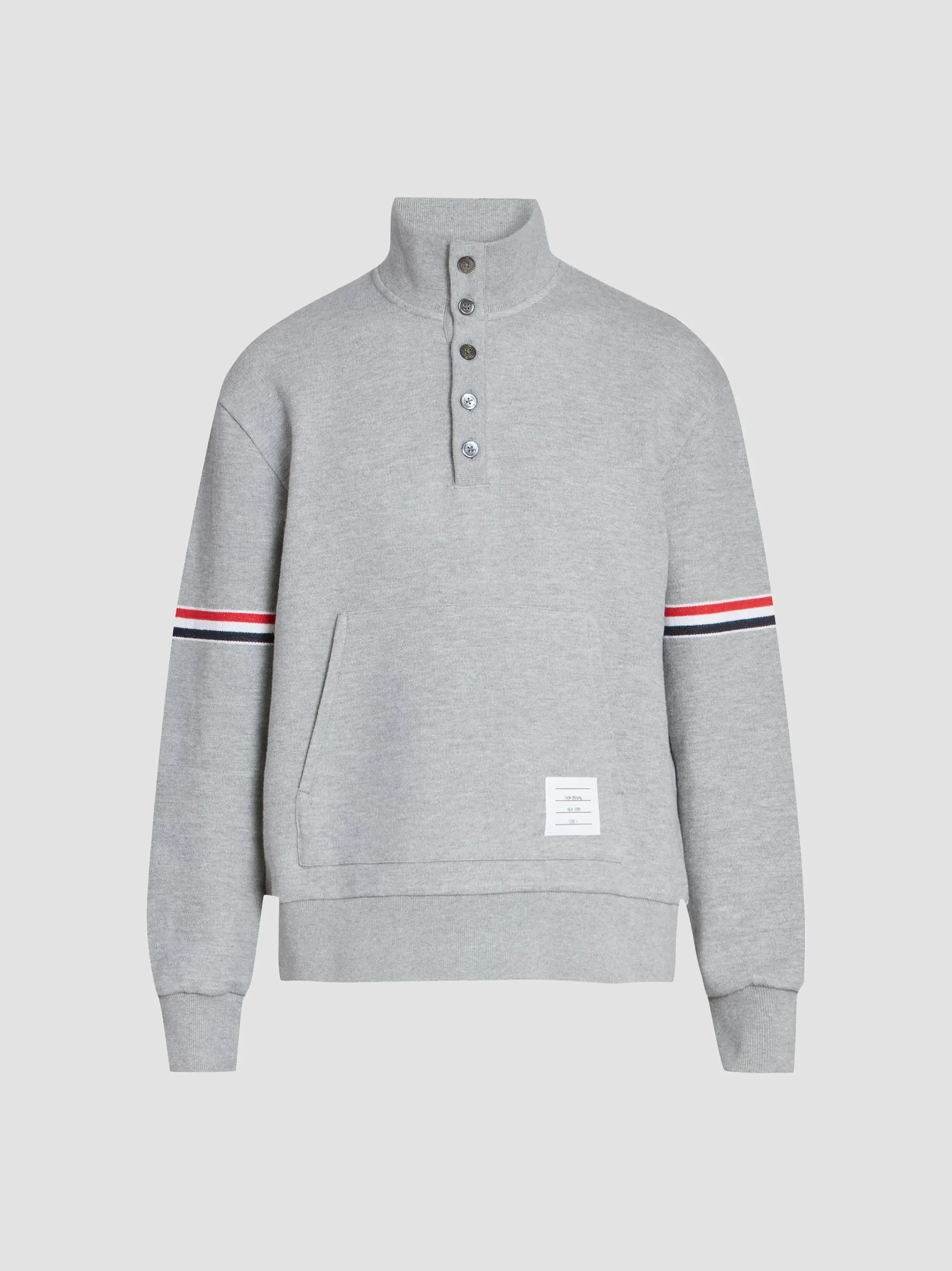 Men's RWB Engineered Stripe Loopback Sweatshirt - Light Grey - 1