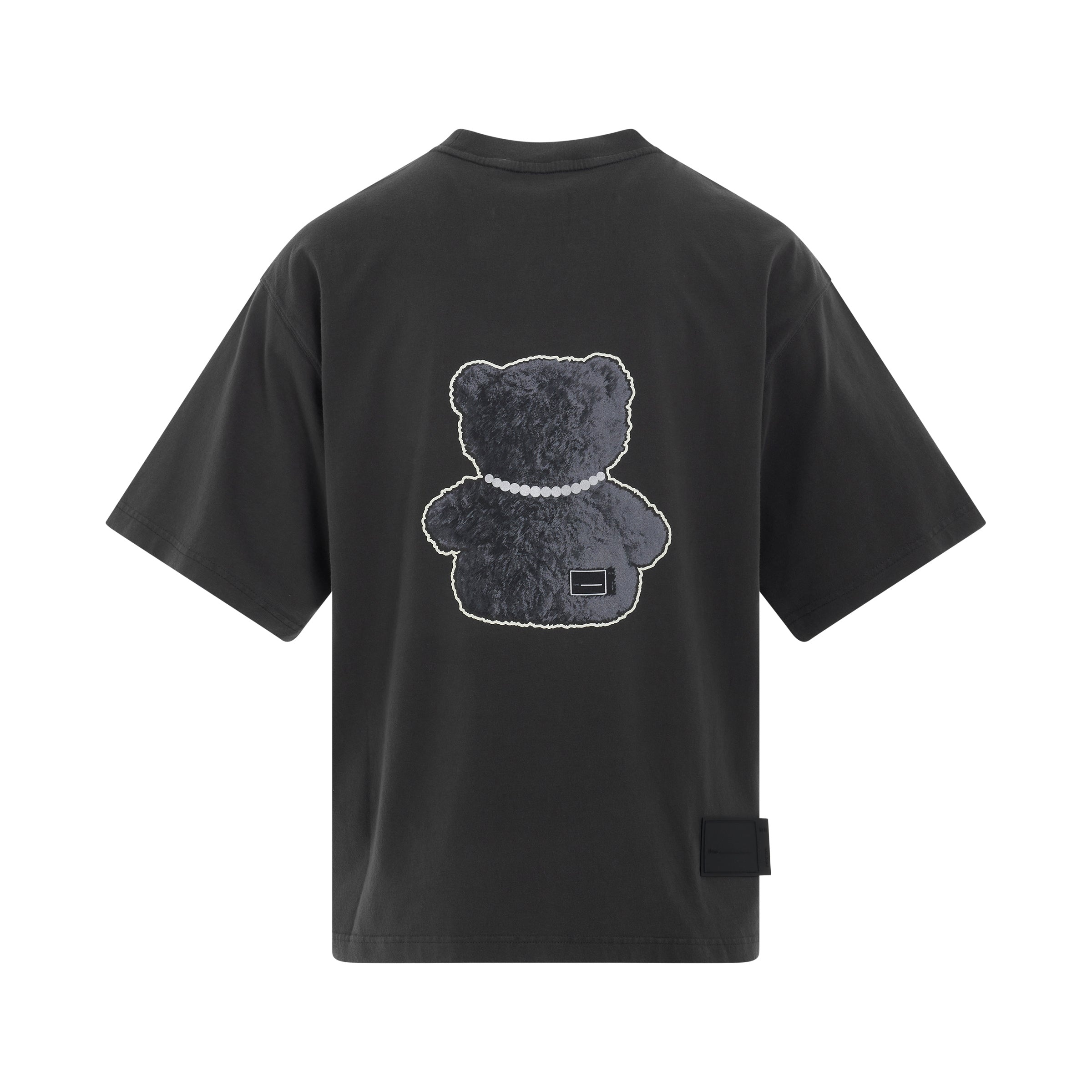 Pearl Necklace Teddy T-Shirt in Charcoal - 4