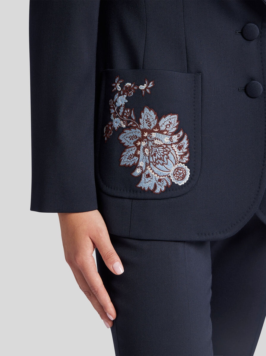 GABARDINE JACKET WITH EMBROIDERY - 2