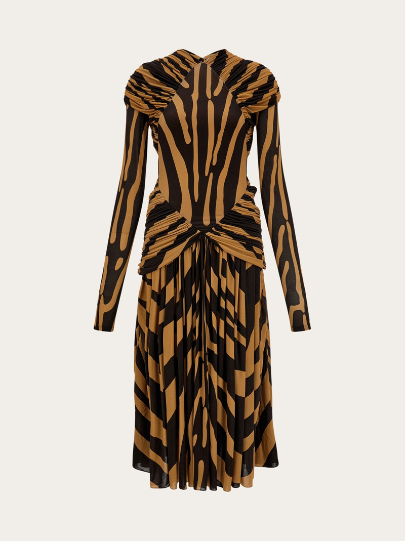Jersey dress with ruched detail 1