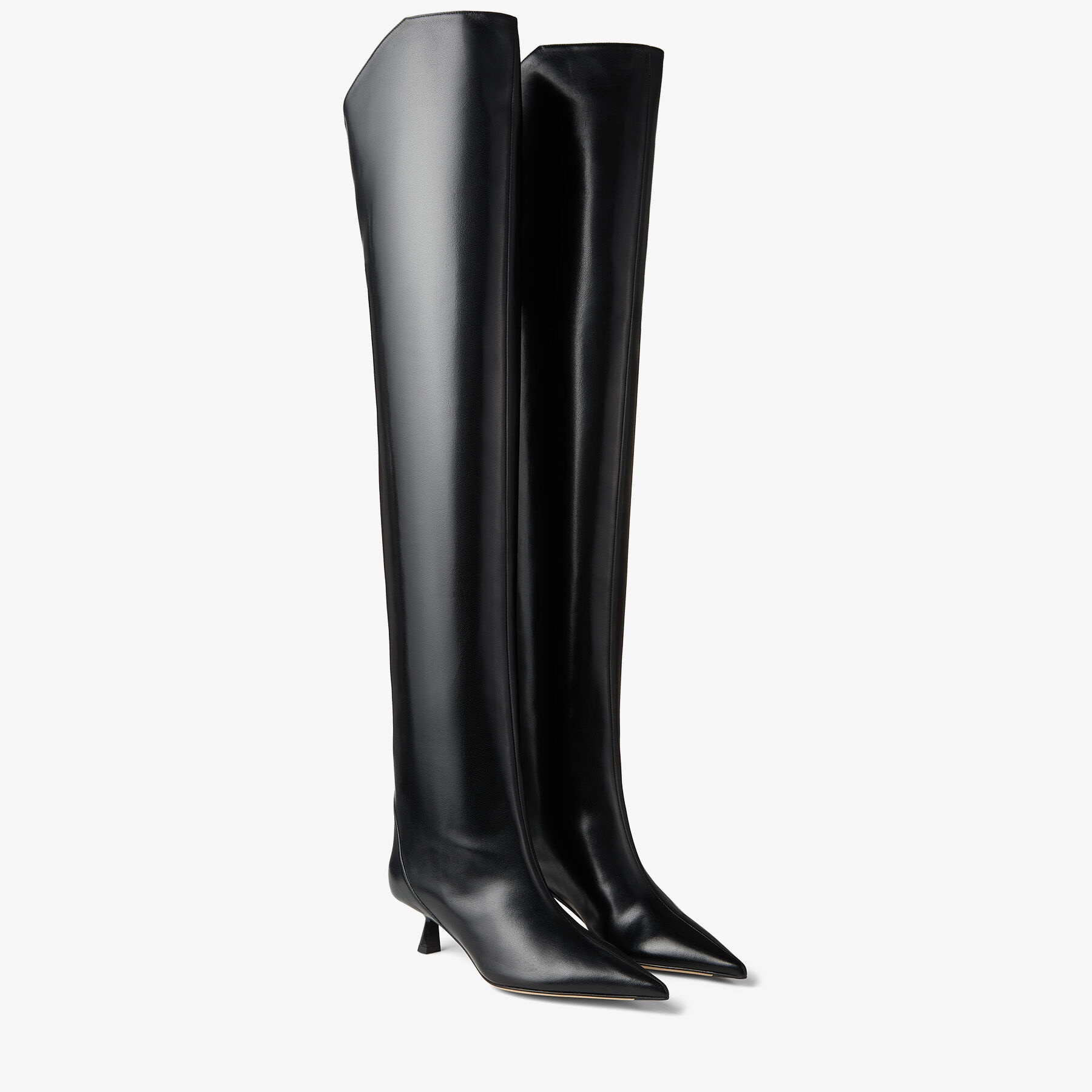 Vari 45
Black Luxe Nappa Leather Over-the-Knee Boots - 2