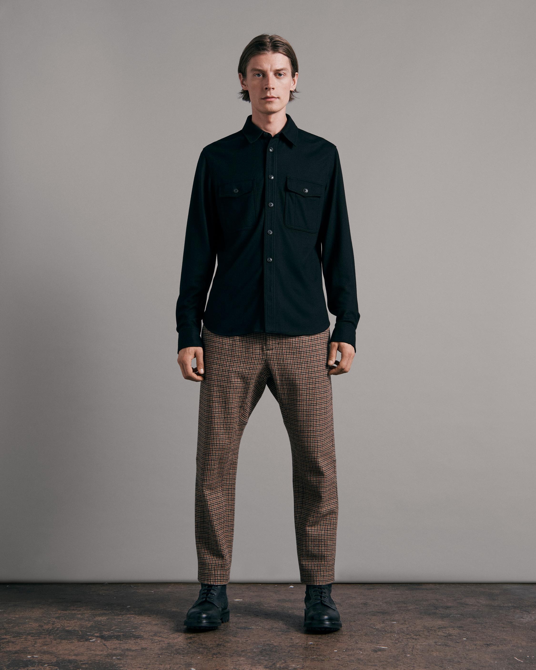 Chester Houndstooth Wool Trouser
Classic Fit Pant - 3