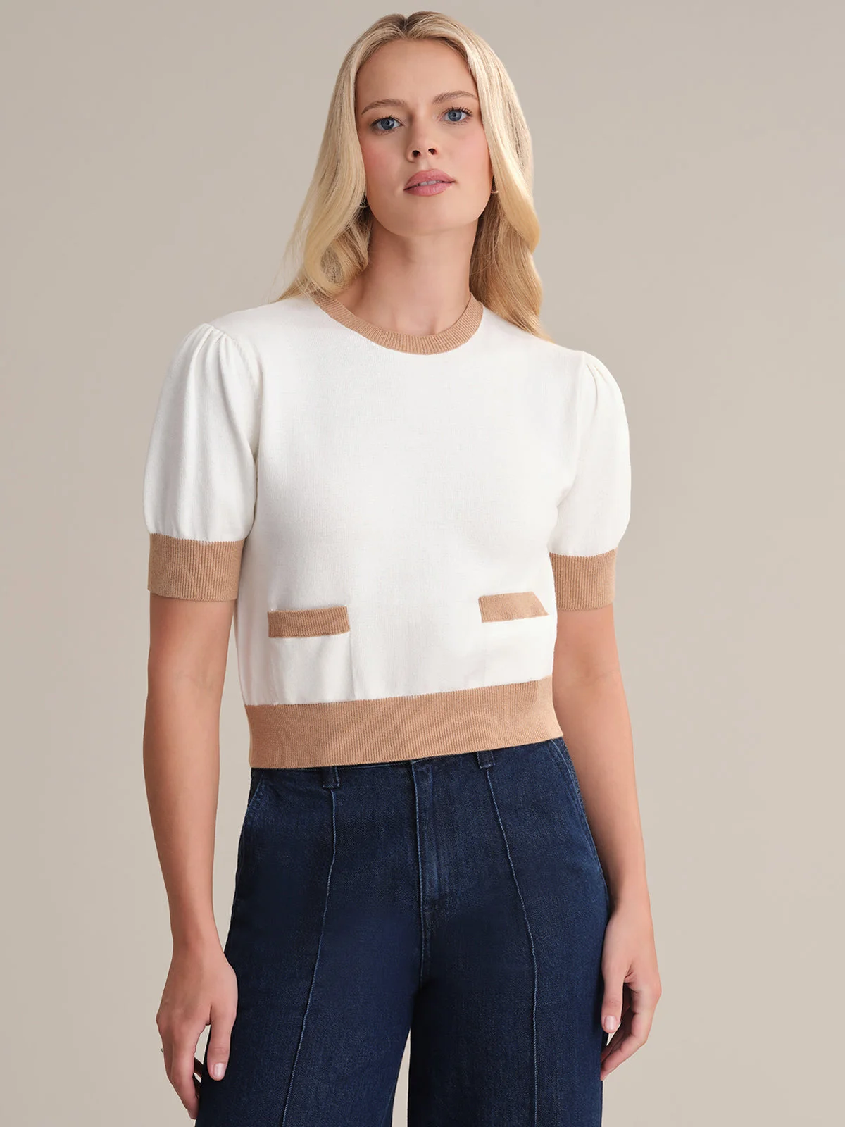 Lauren: Crewneck Cotton Sweater - 1