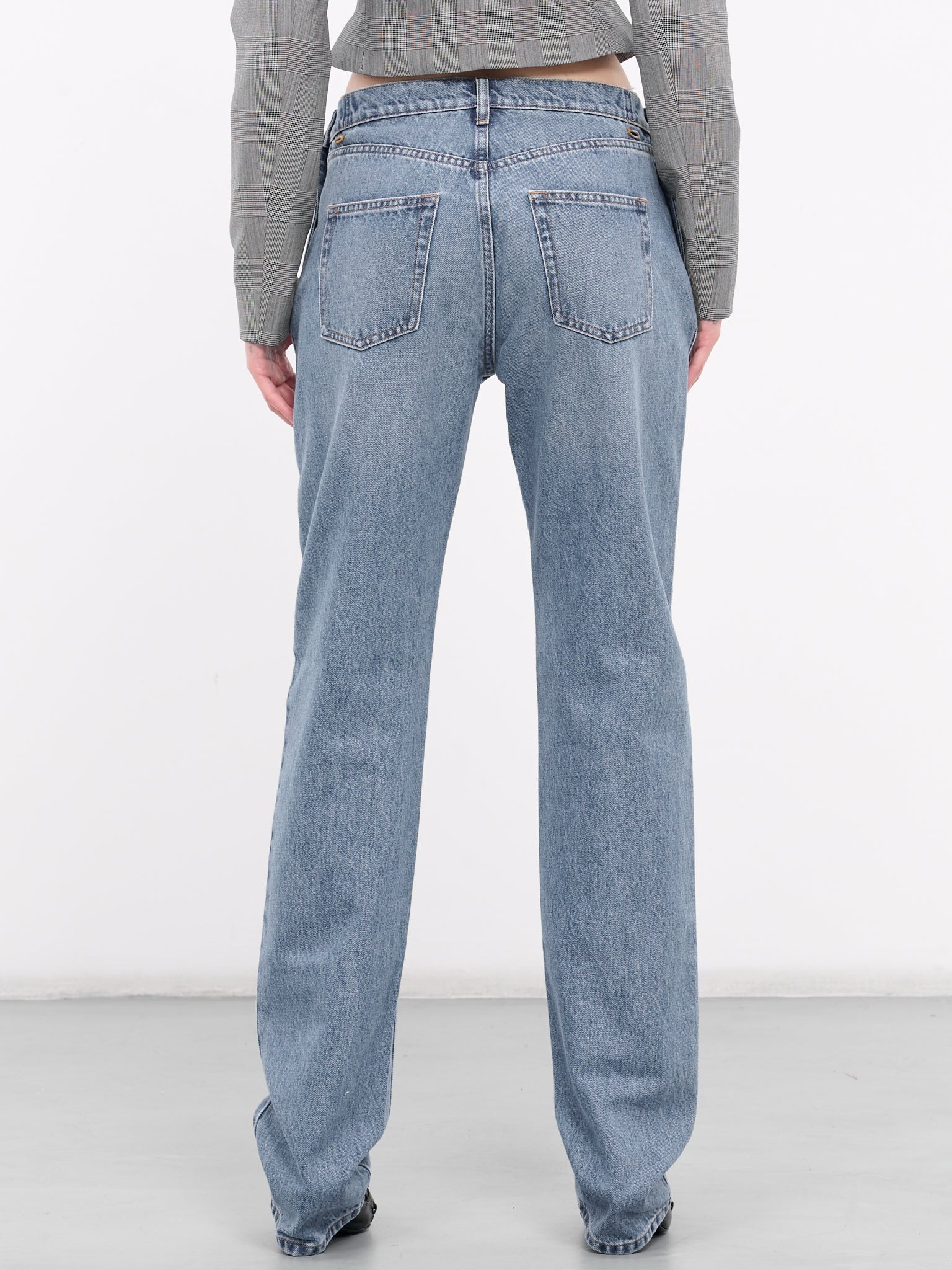Open Hip Straight Jeans - 3