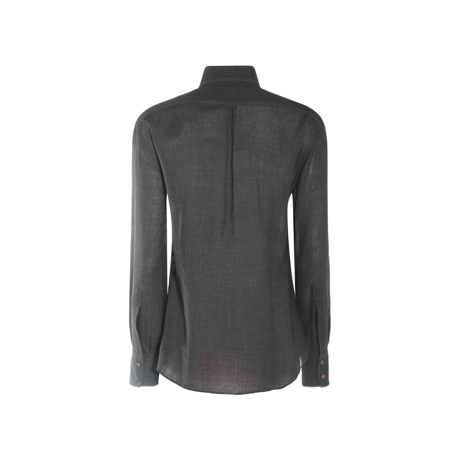 GREY WOOL SHIRT - 2