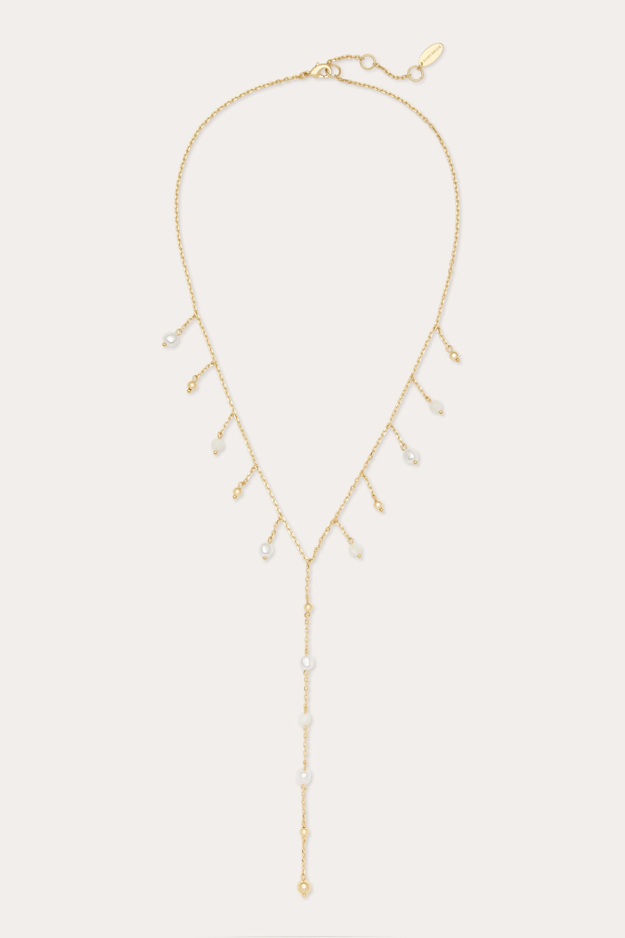 Irisa Pearl Lariat Necklace - 1
