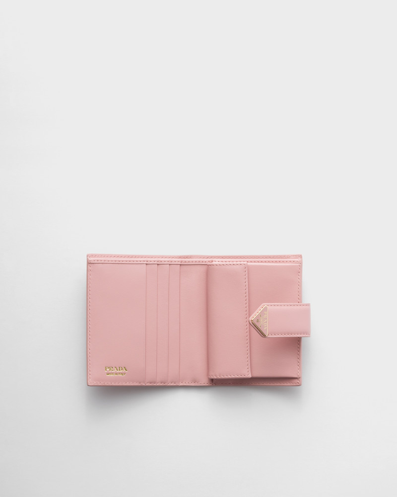 Prada Small Saffiano and smooth leather wallet outlook