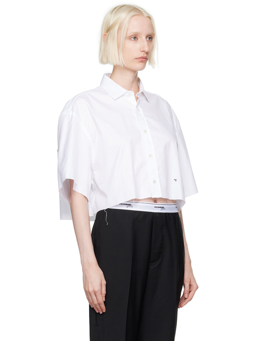 White Oversized Cut Shirt - 2