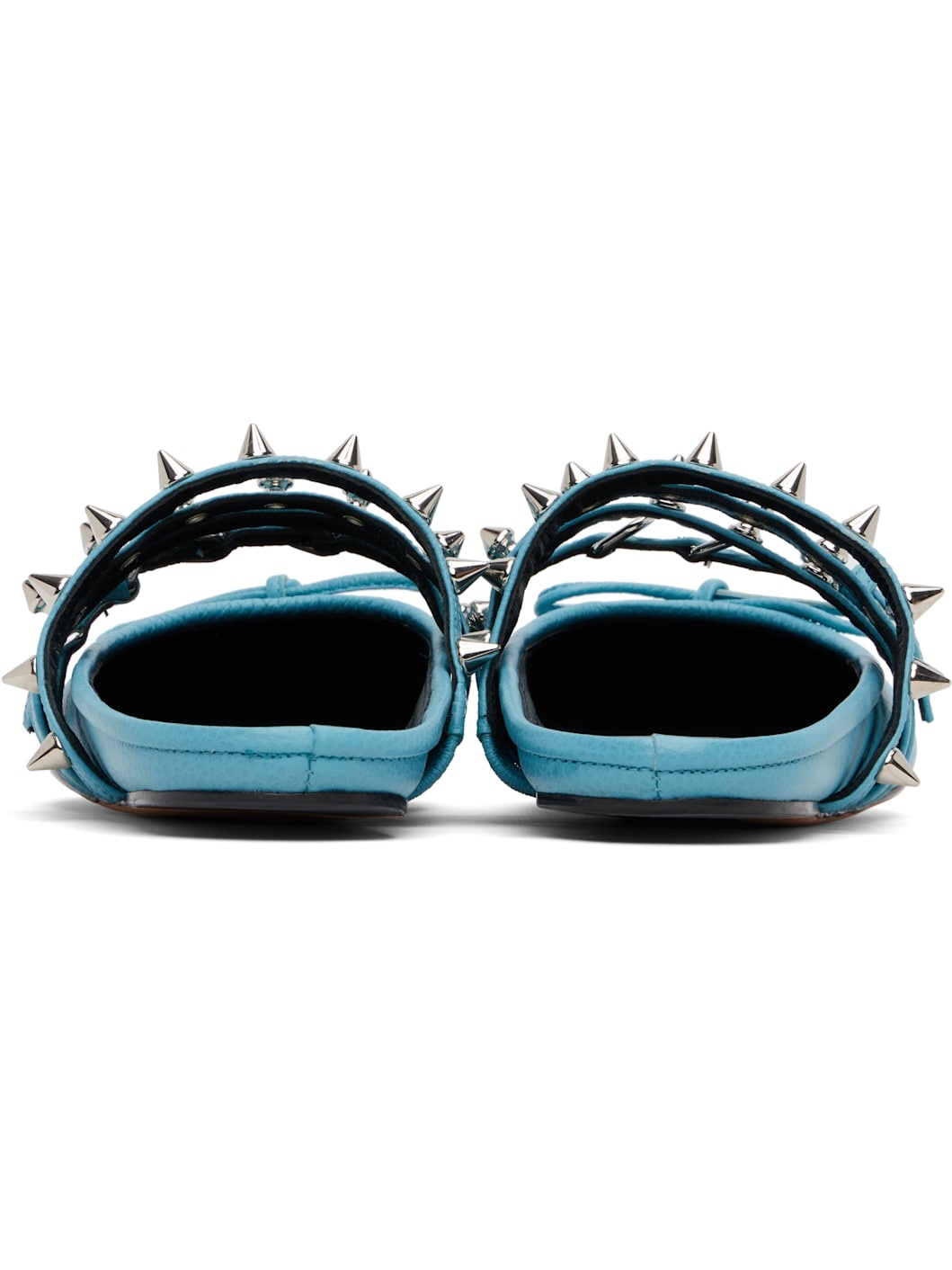 Blue Spike Ballerina Mules - 2