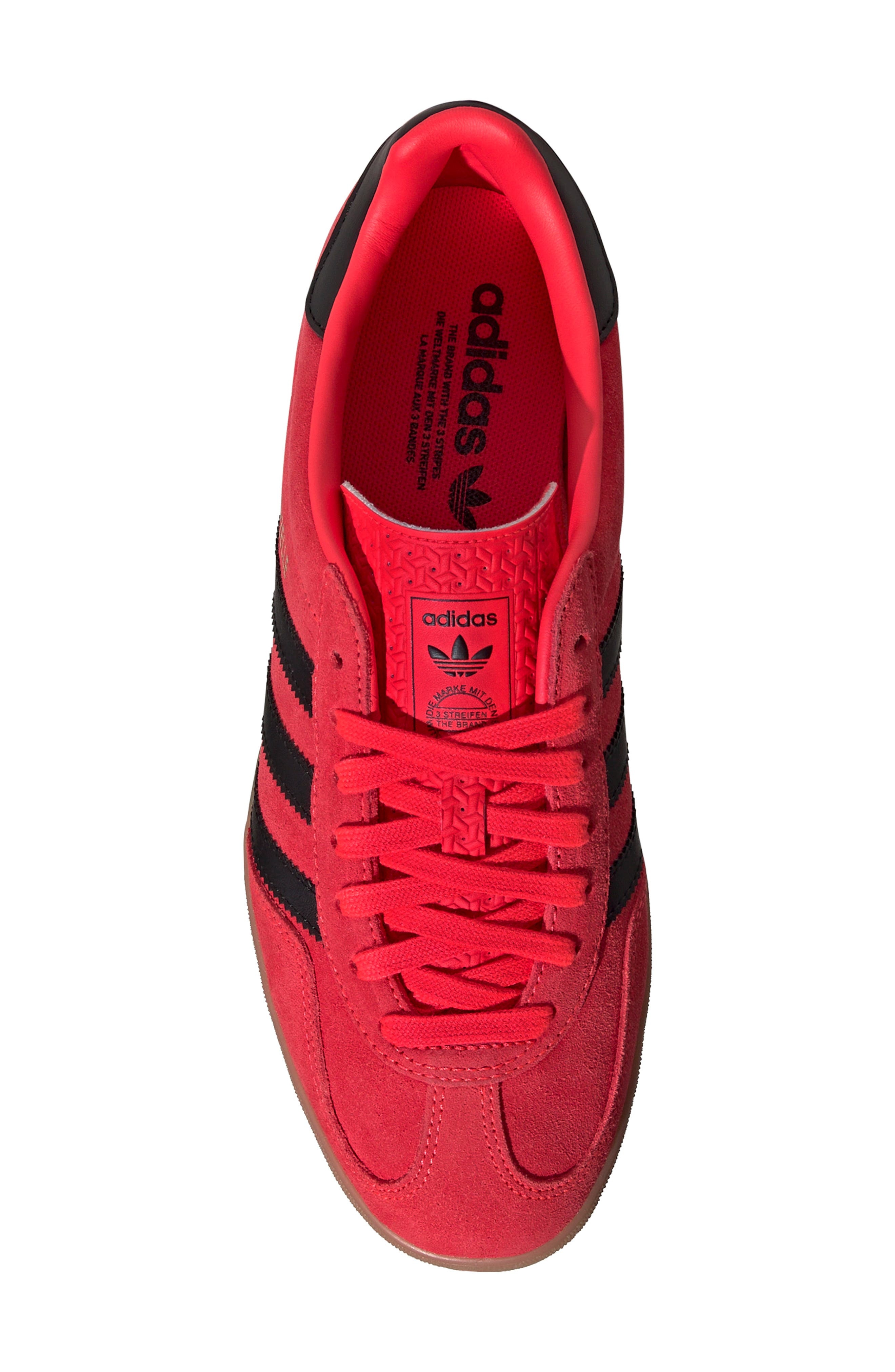 adidas Gazelle Indoor Sneaker in Lucid Red/black/gold Metallic at Nordstrom - 4
