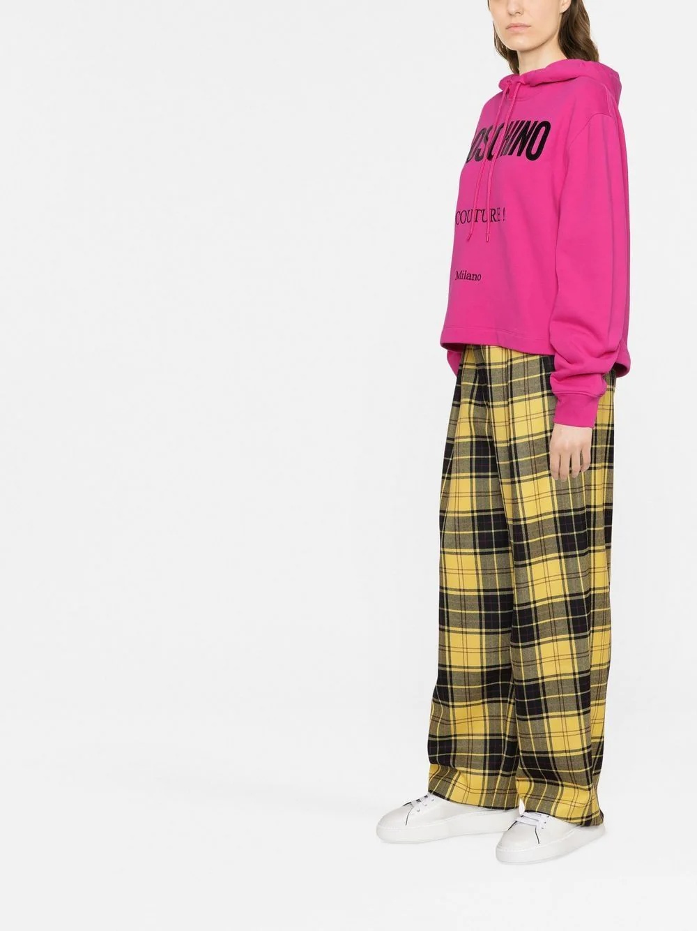 logo-print cropped hoodie - 4