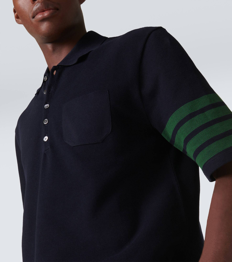 4-Bar cotton piqué polo shirt 5