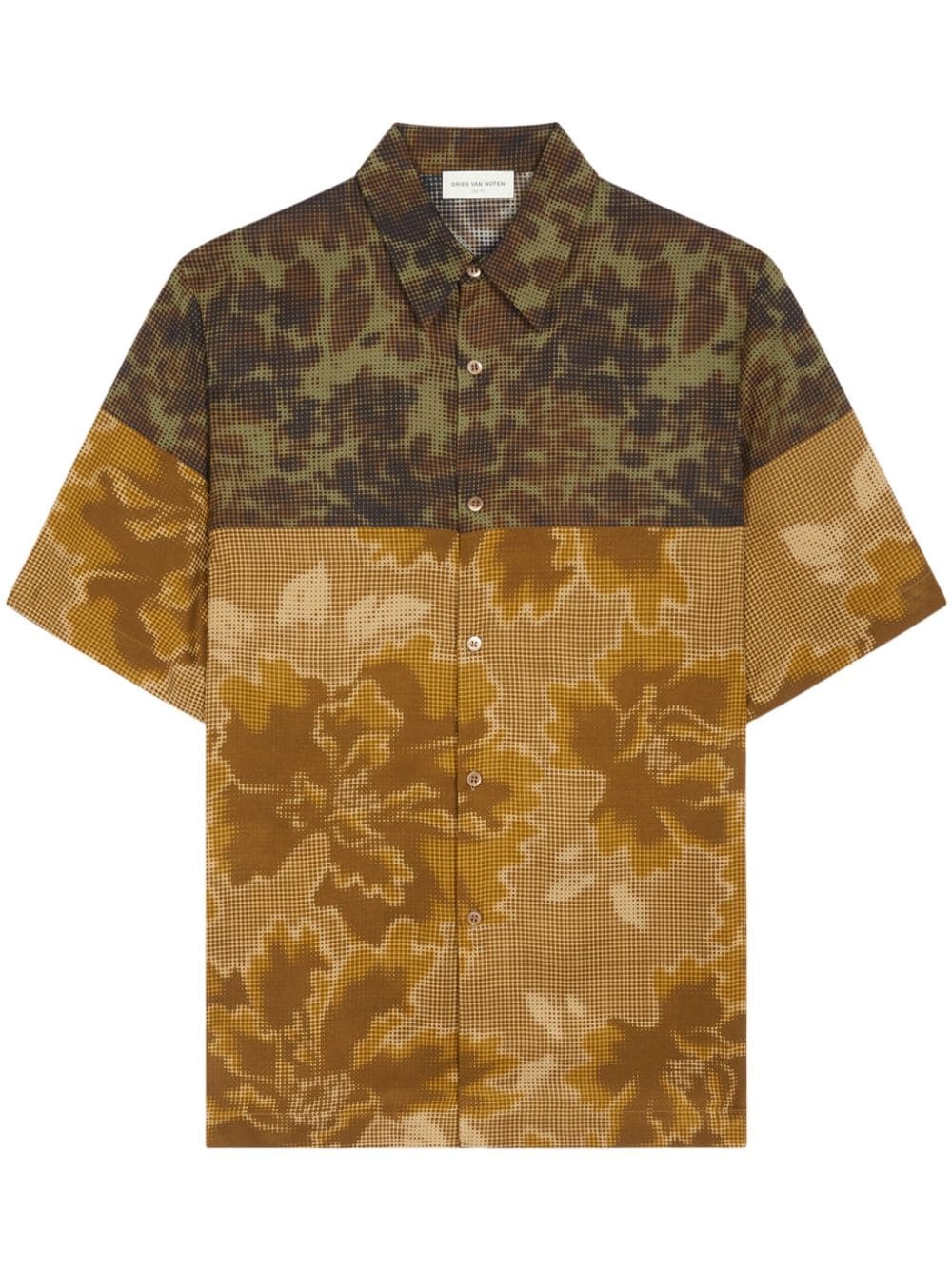 Floral Print Short Sleeve Shirt - 1