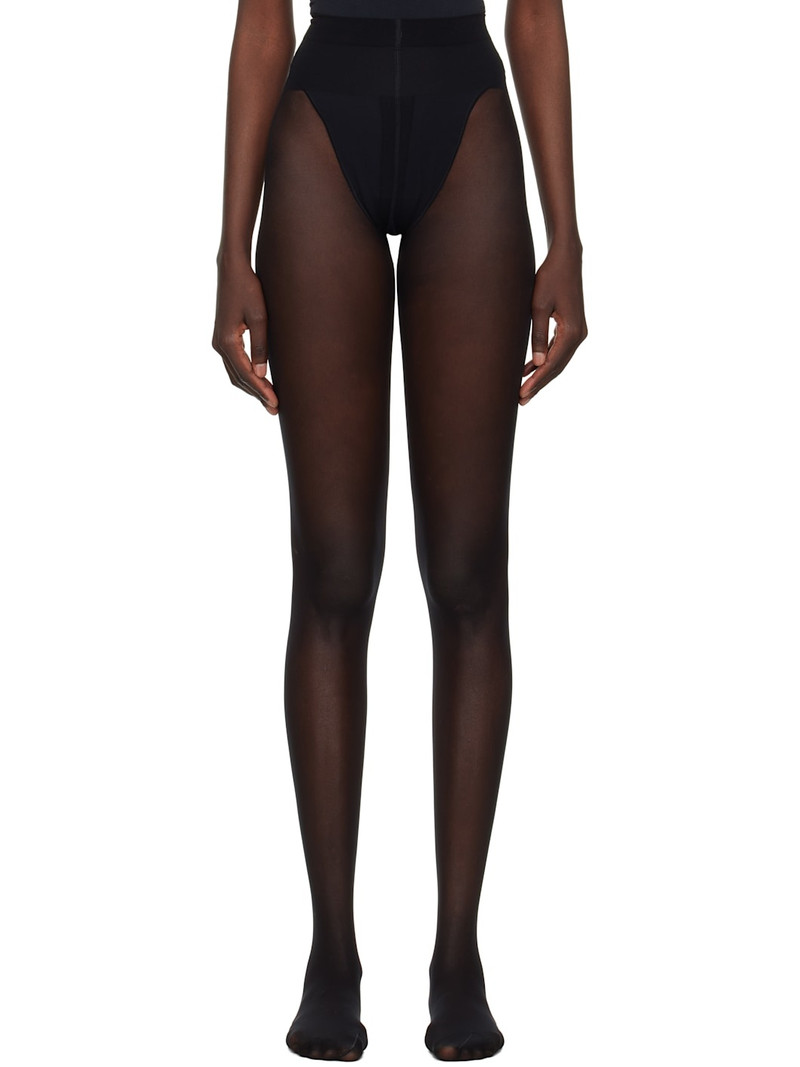 Black Individual 10 Back Seam Tights 1