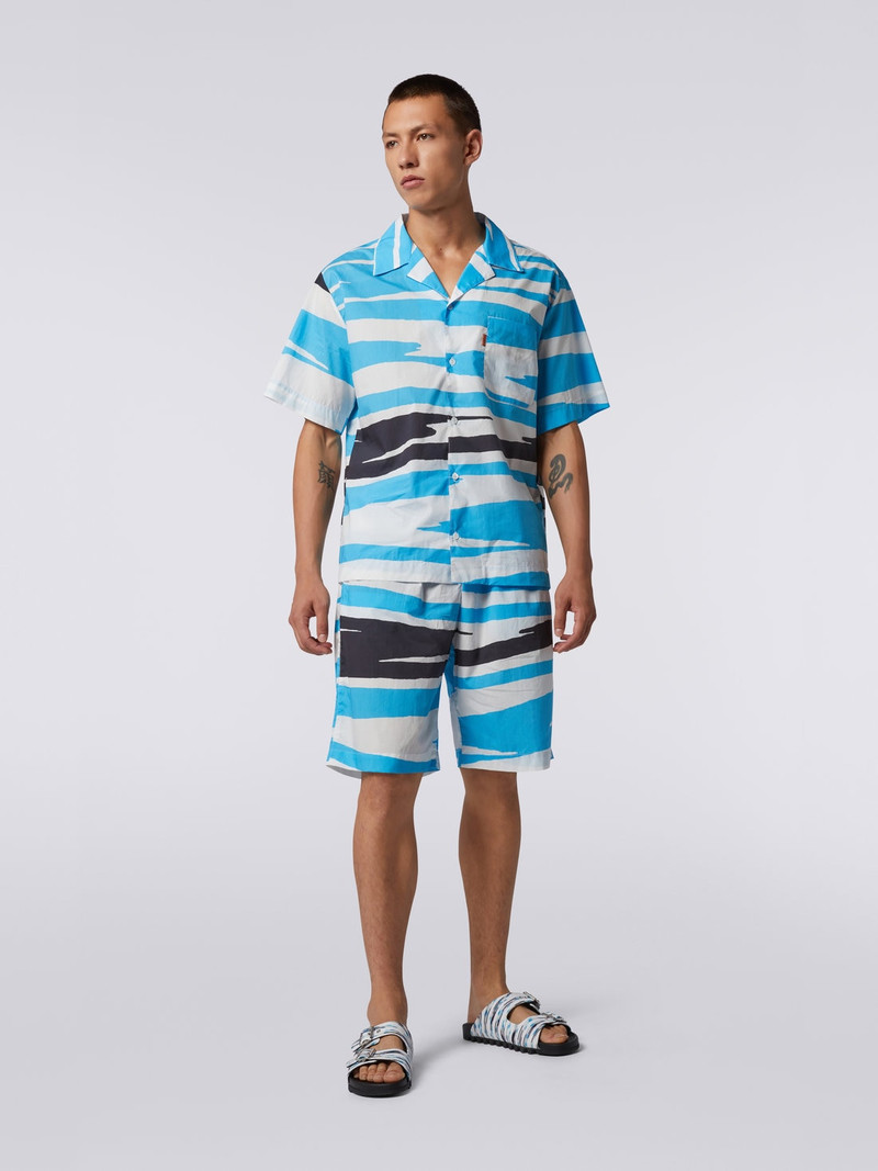 Missoni Cotton Bermuda shorts with slub print outlook