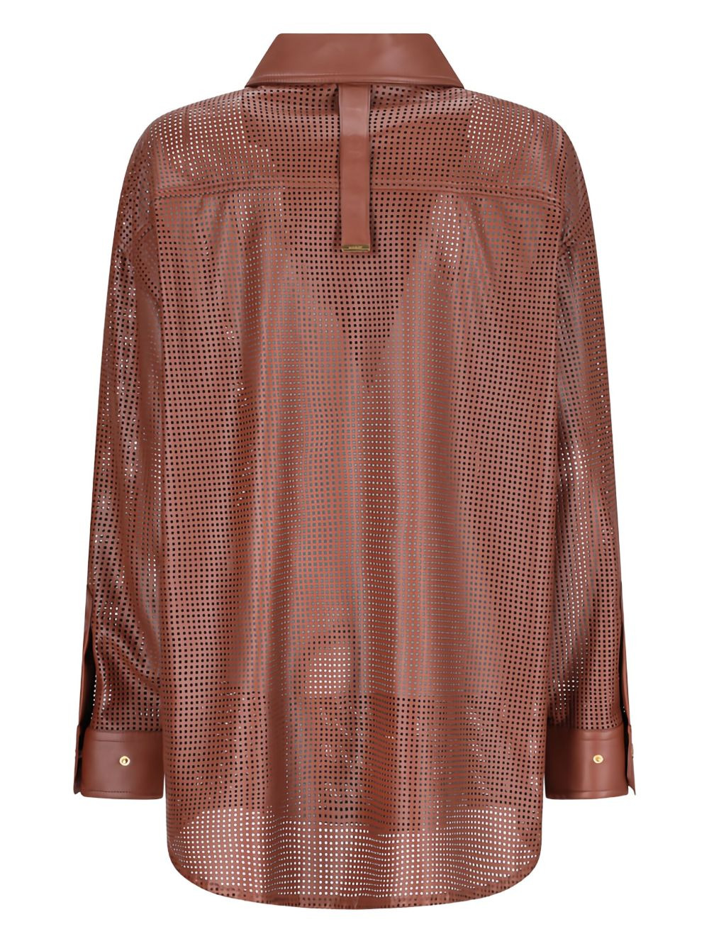 Aura perforated leather shirt - 2