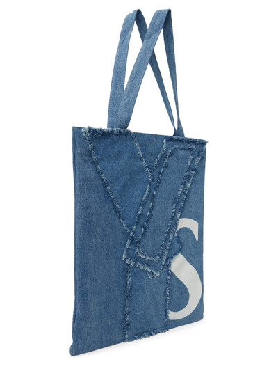 Y's Blue Patchwork Tote outlook
