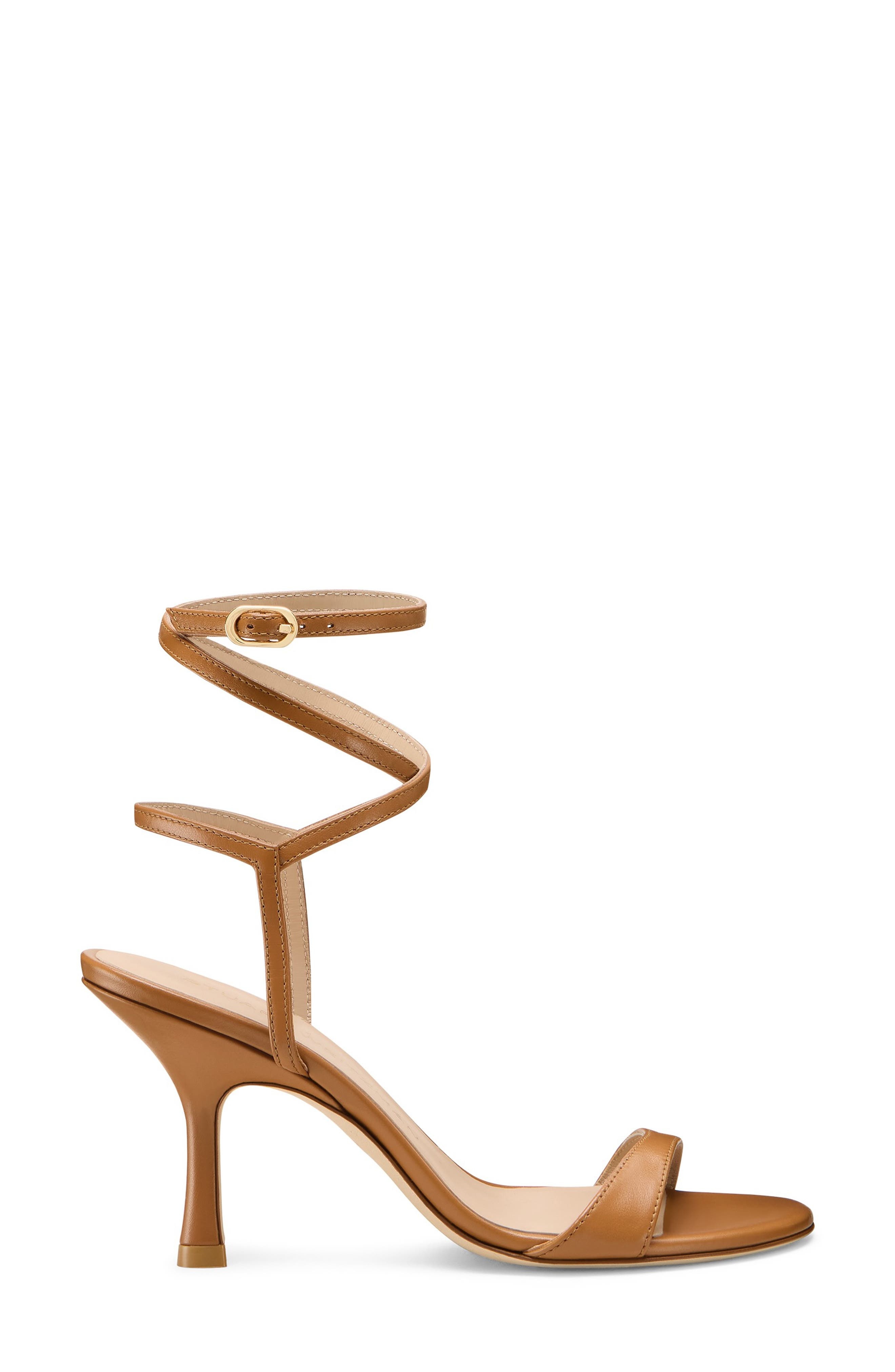 Stuart Weitzman Nudist Wrap 85 Sandal in Macchiato at Nordstrom - 3