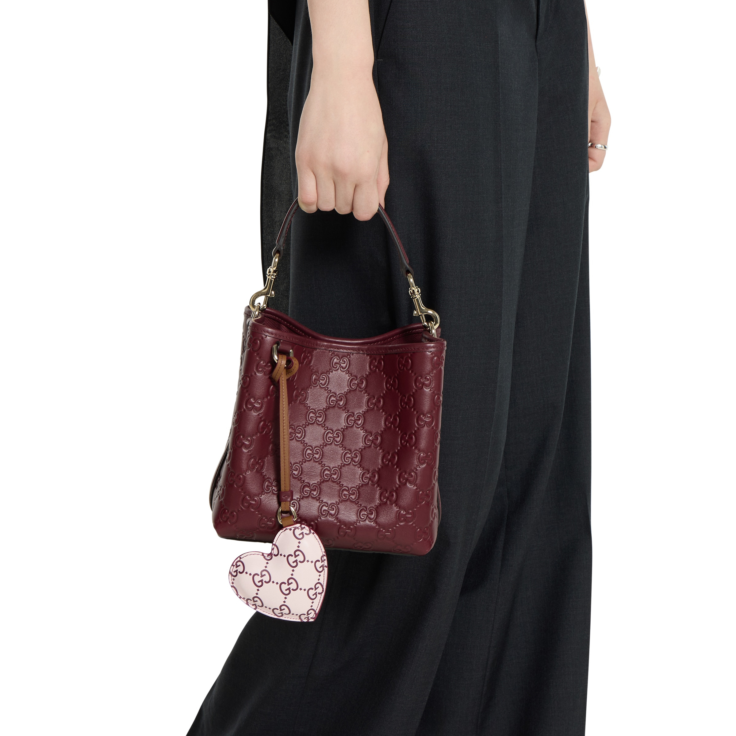 Heart-shaped bag charm - 3