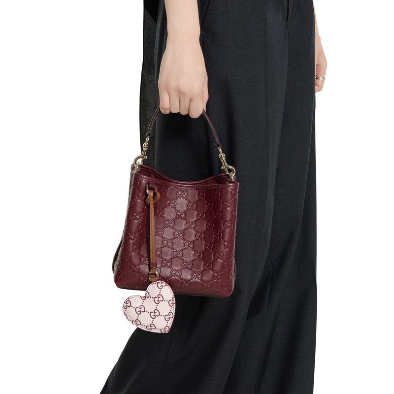 Heart-shaped bag charm 3