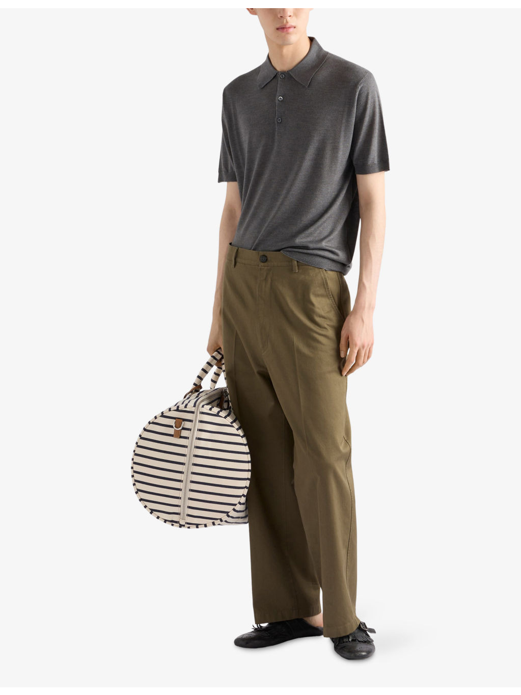 Wide-Leg Cotton Chino Trousers - 2