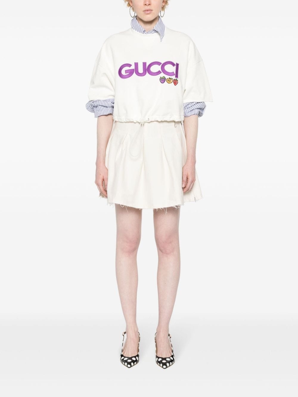 embroidered-logo jersey T-shirt - 2