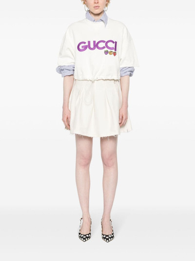 GUCCI embroidered-logo jersey T-shirt outlook