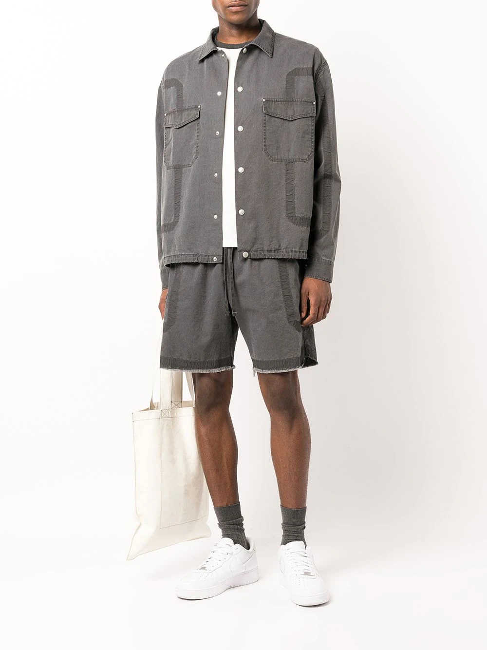 drawstring cargo shorts - 2