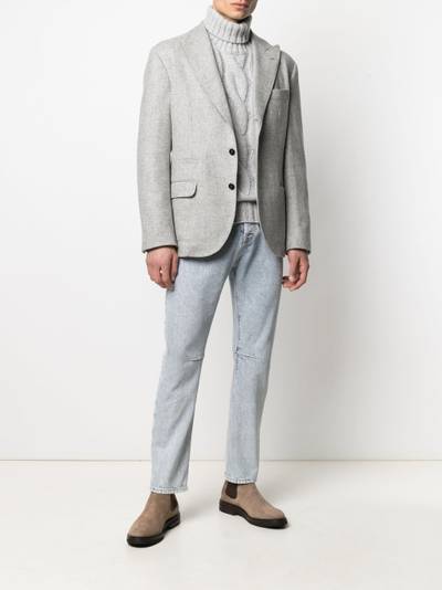 Brunello Cucinelli stonewashed straight-leg jeans outlook