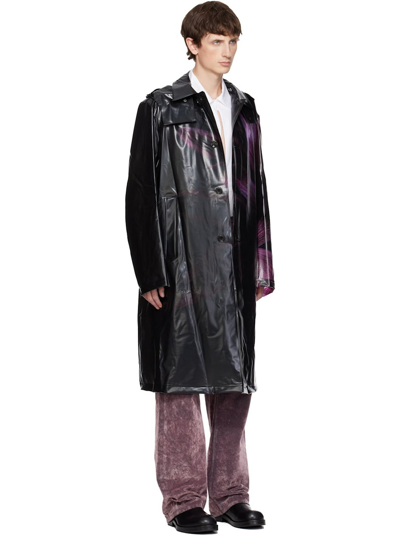 Black Loose Fit Mac Raincoat 2