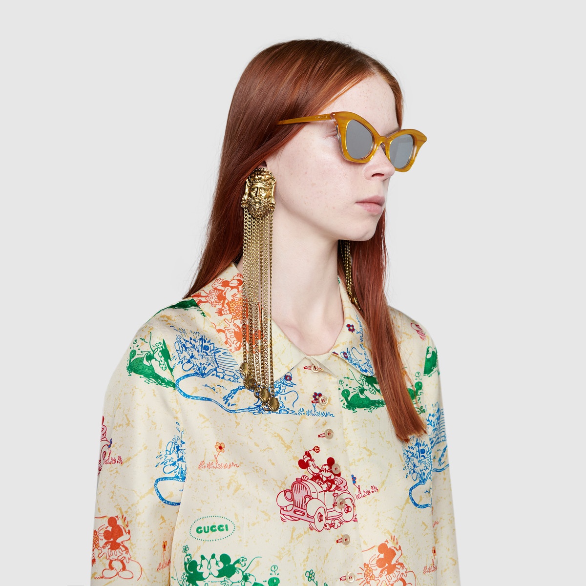 Disney x Gucci silk shirt - 5