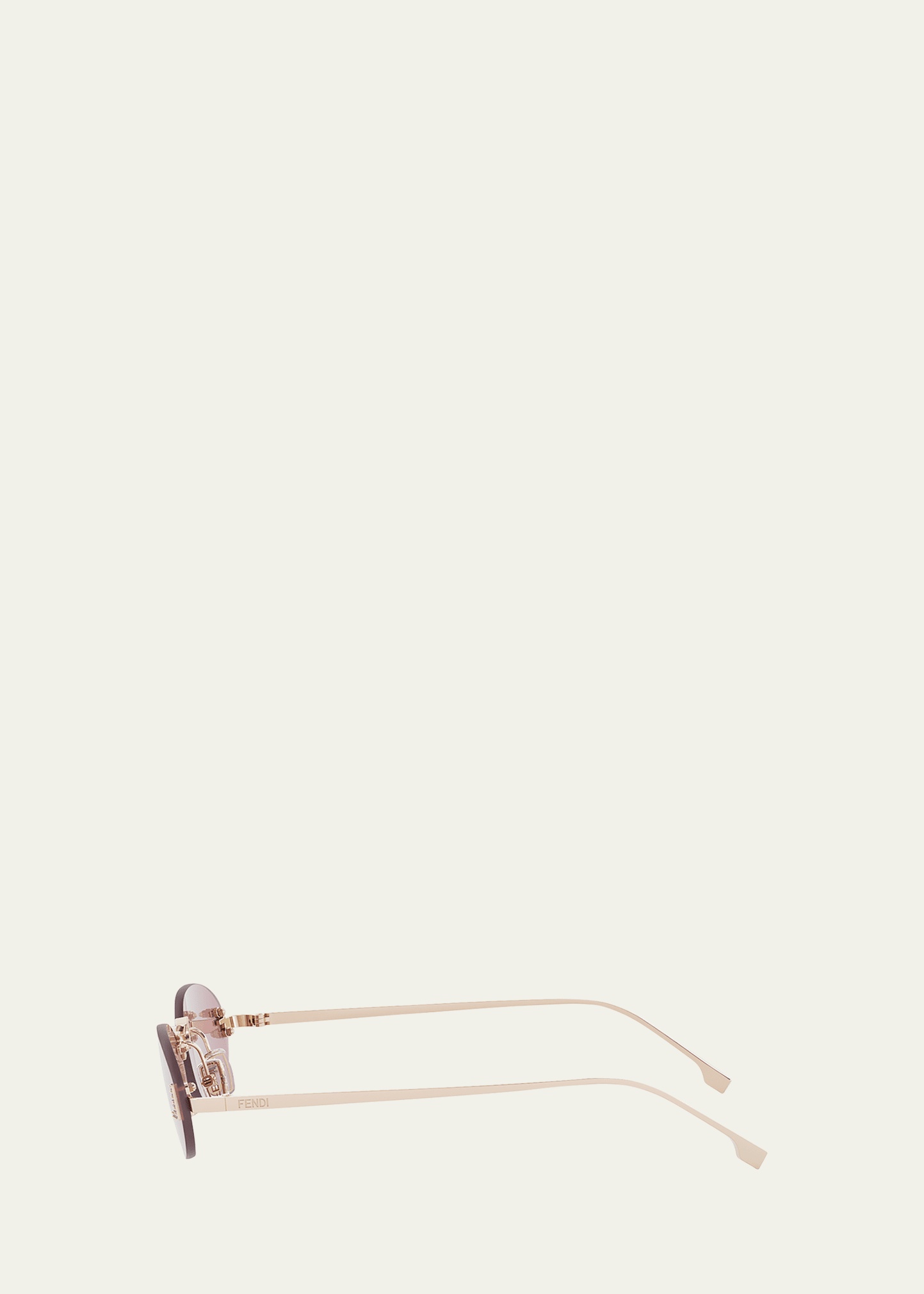 FF Crystal Metal Oval Sunglasses - 4