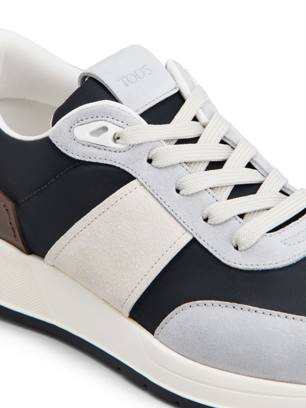 suede-panelled sneakers - 5
