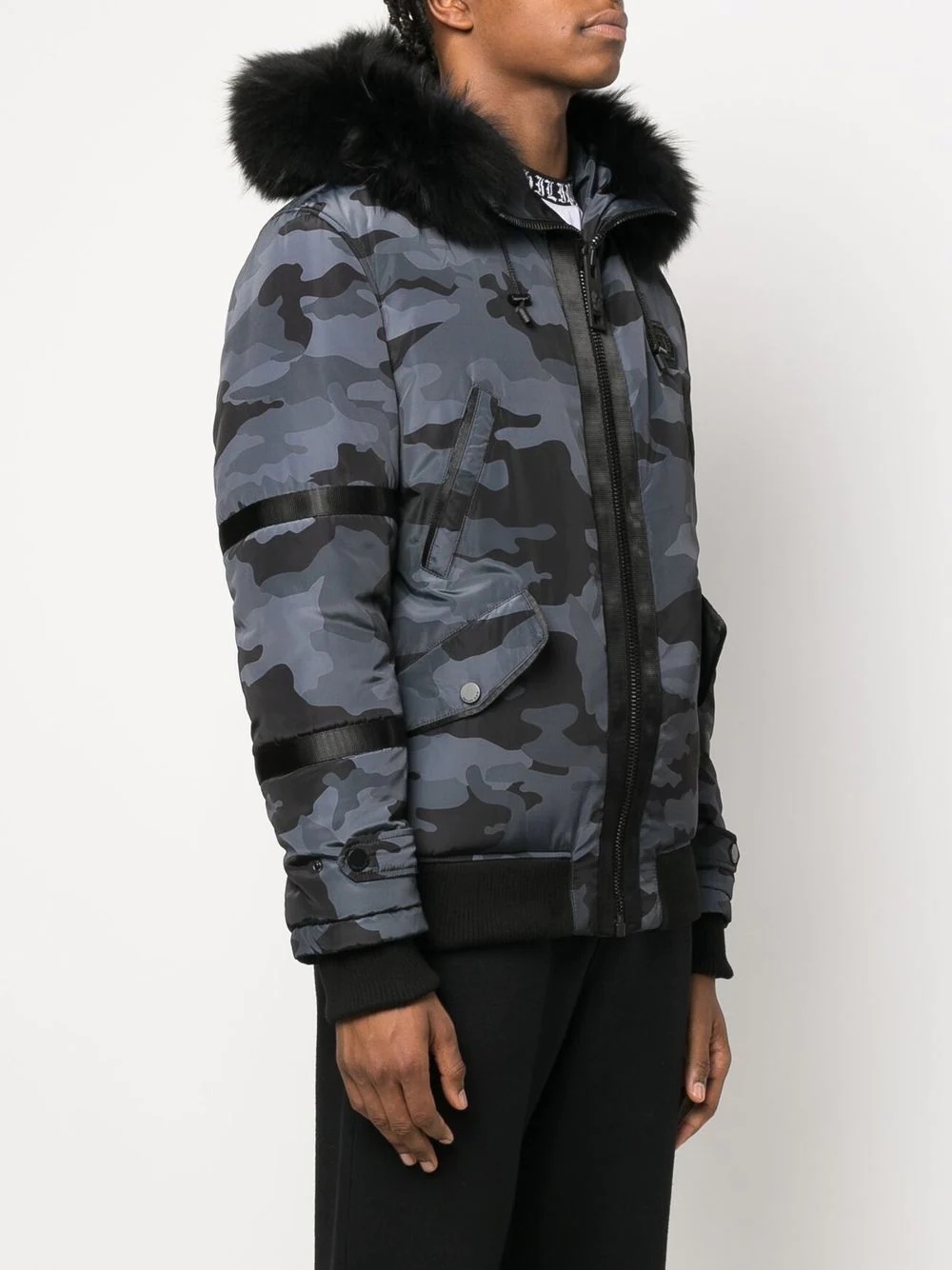 camouflage-print padded jacket - 3