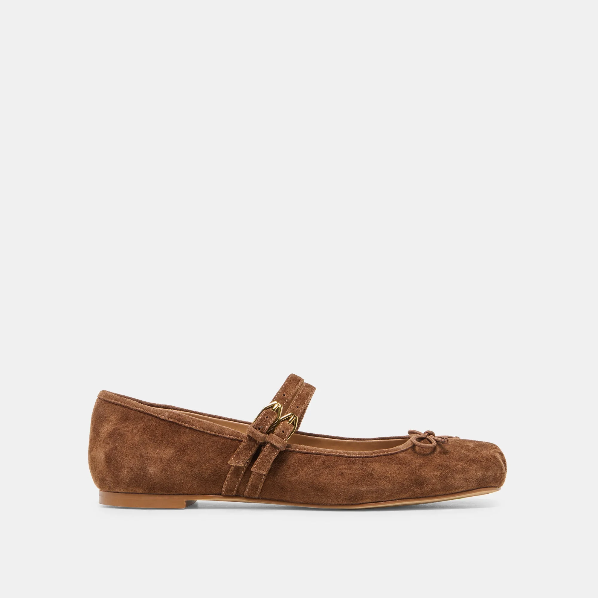 GIBSEN BALLET FLATS COCOA SUEDE - 1