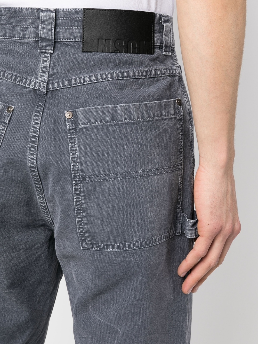 logo-patch straight-leg jeans - 5
