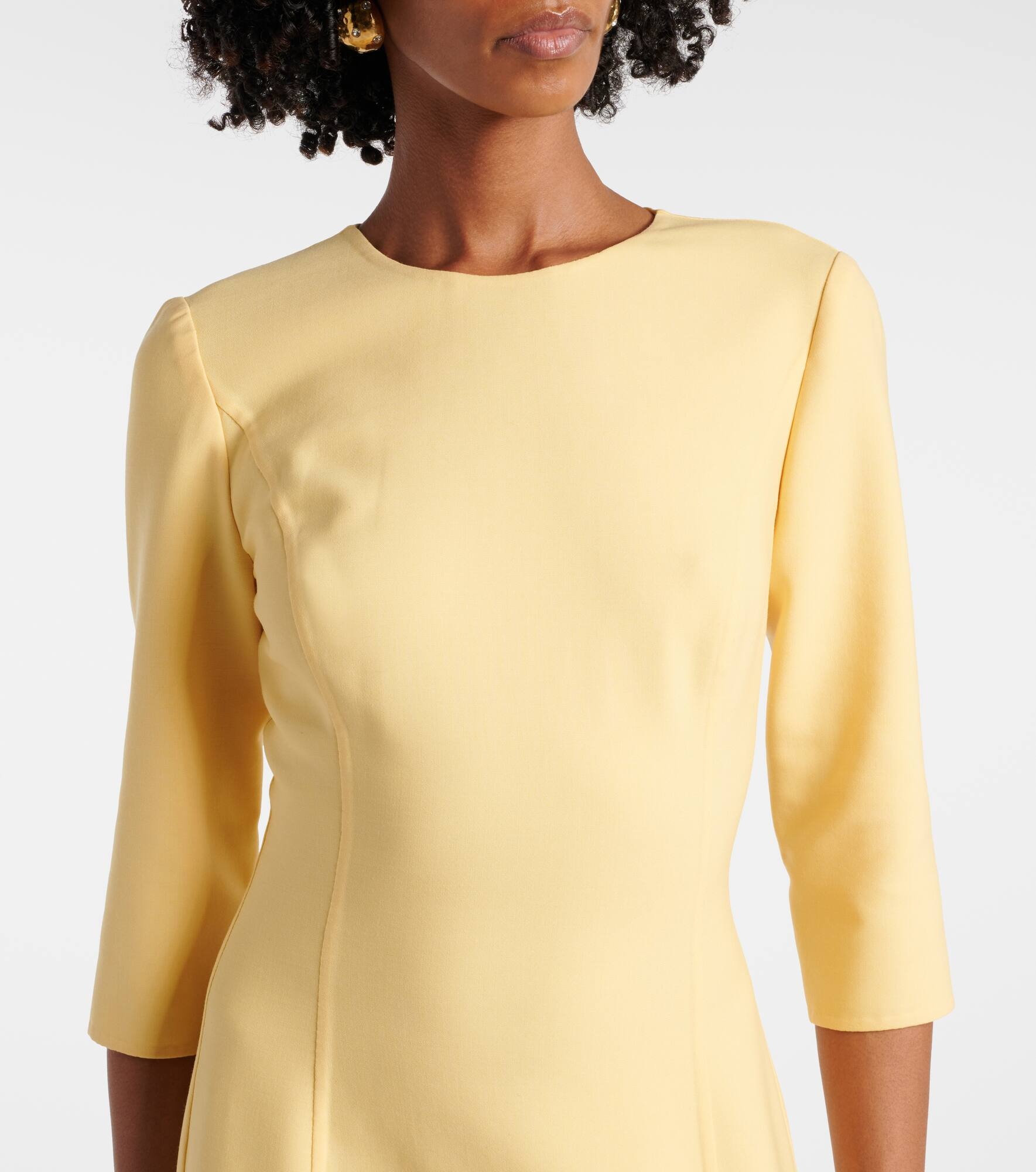 Wool-blend midi dress - 4