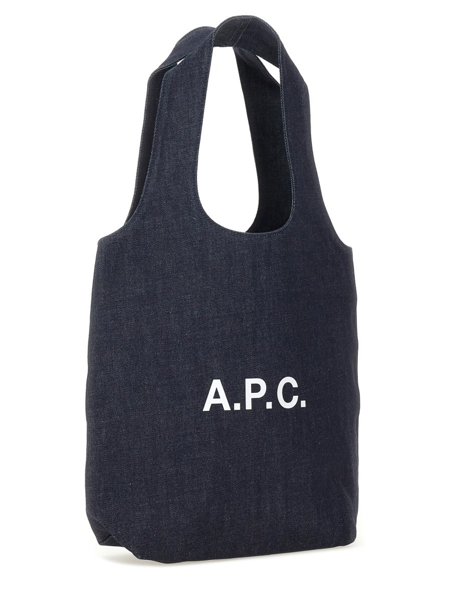 BORSA TOTE NINON SMALL IN DENIM - 2