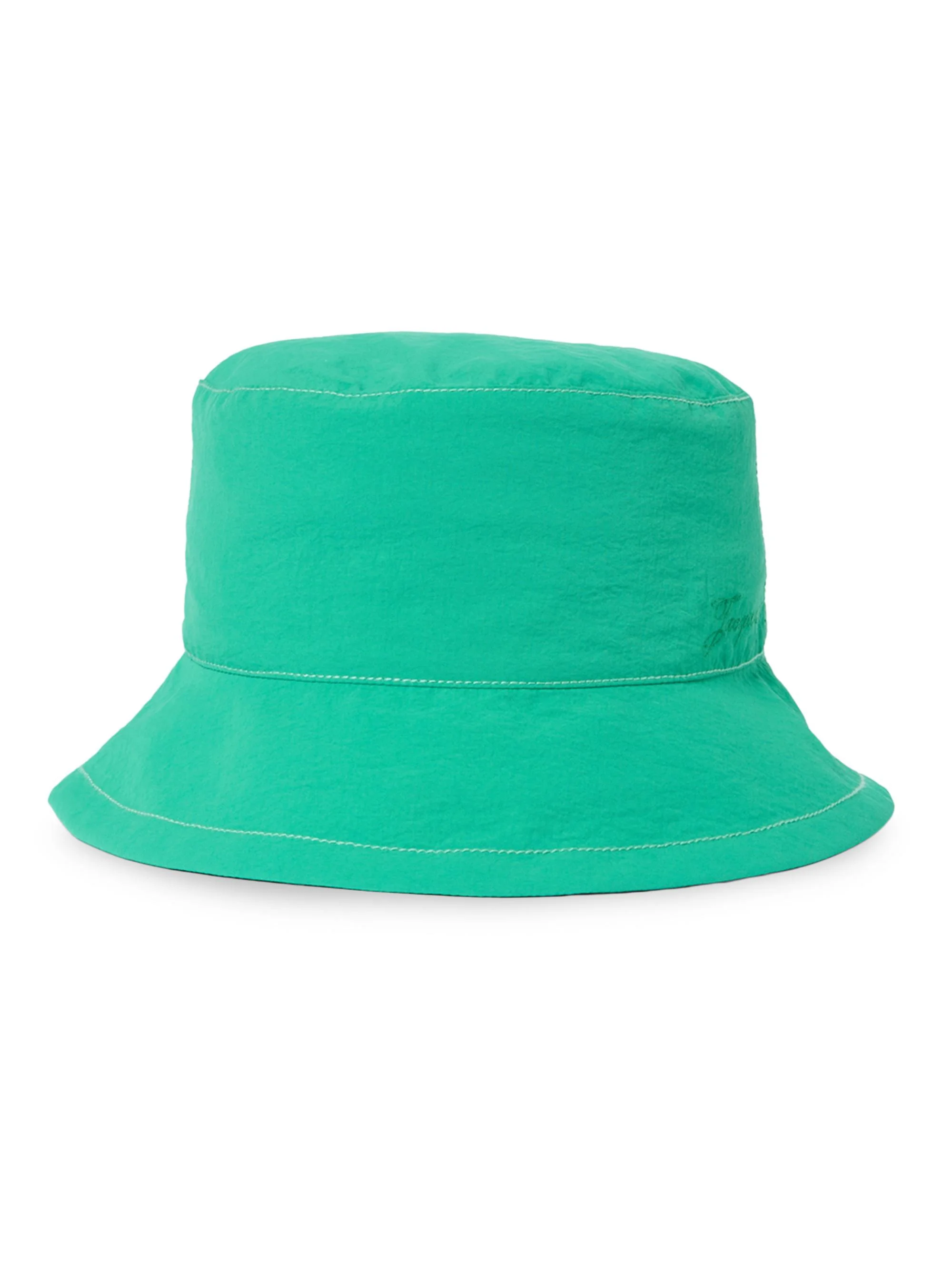 Men's Drawcord Nylon Bucket Hat - Green - 1