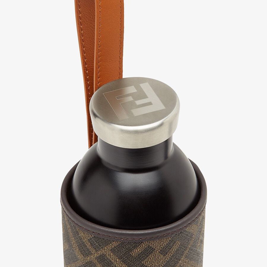 24Bottles® flask with brown fabric cover - 3