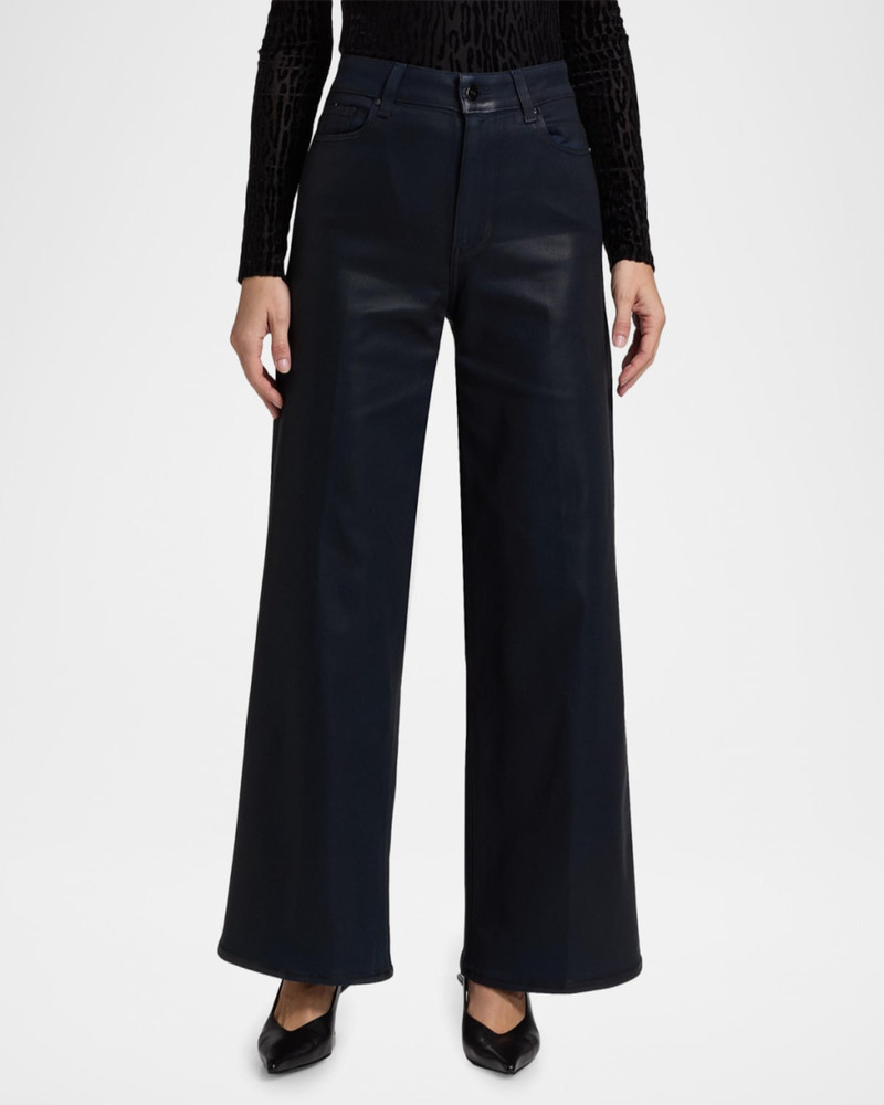 Anessa Coated High-Rise Wide-Leg Jeans 4