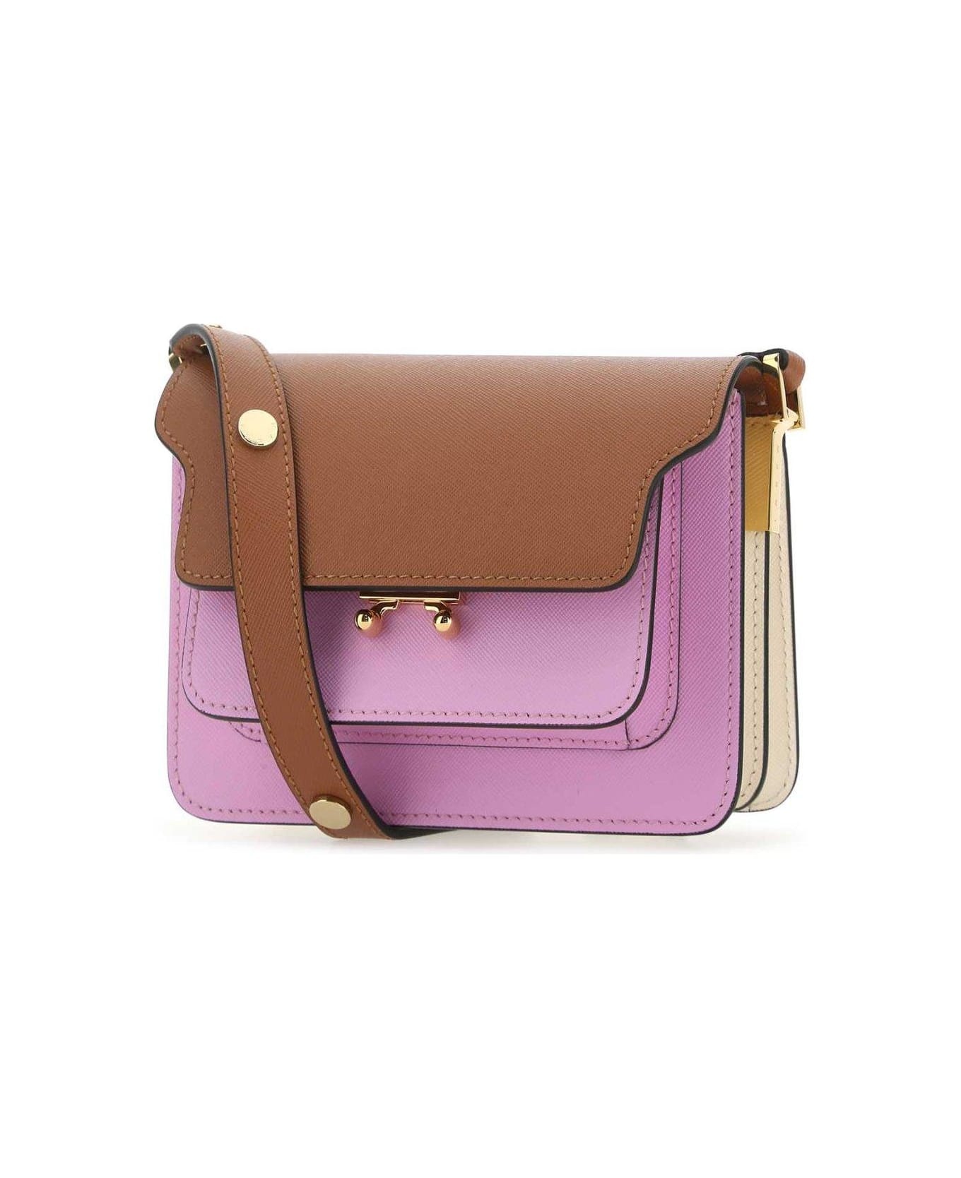 Trunk Colour-block Mini Shoulder Bag - 3