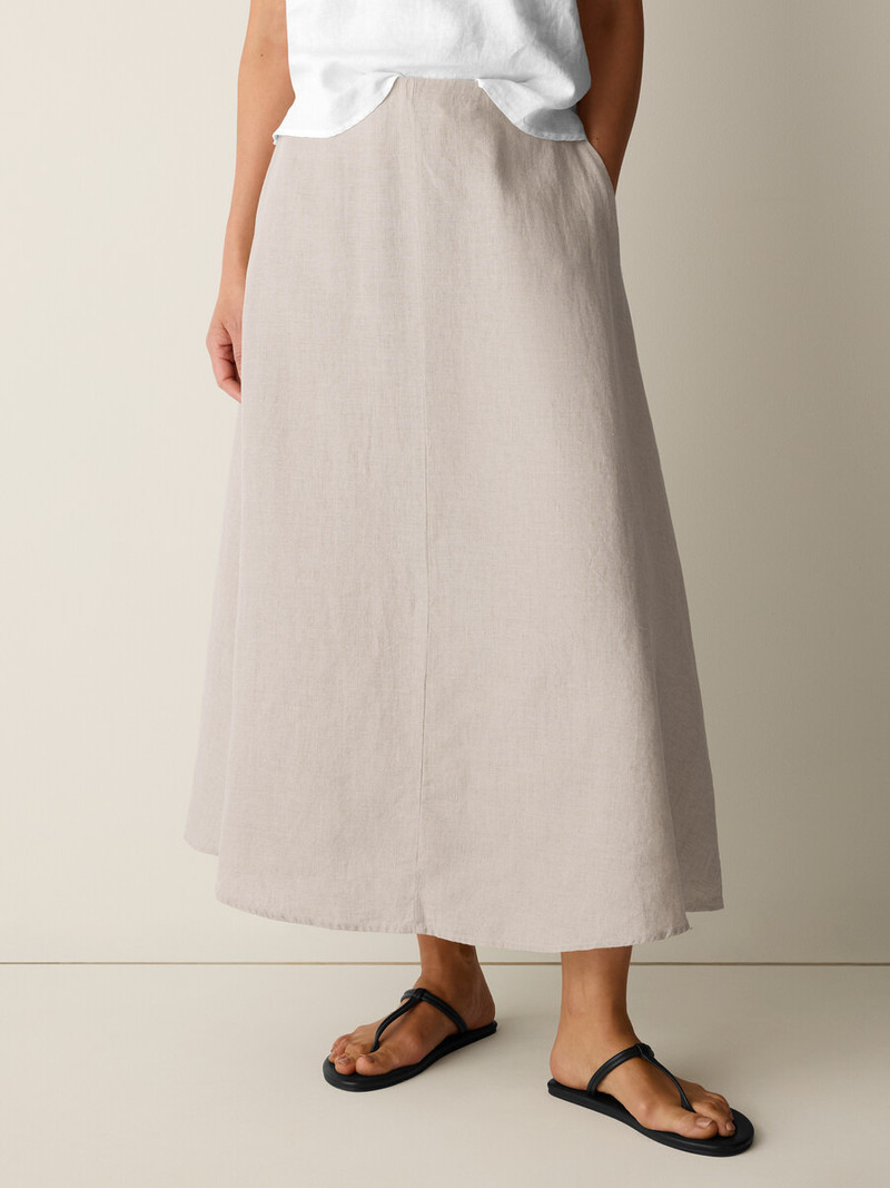 Organic Linen Half-Circle Skirt 3