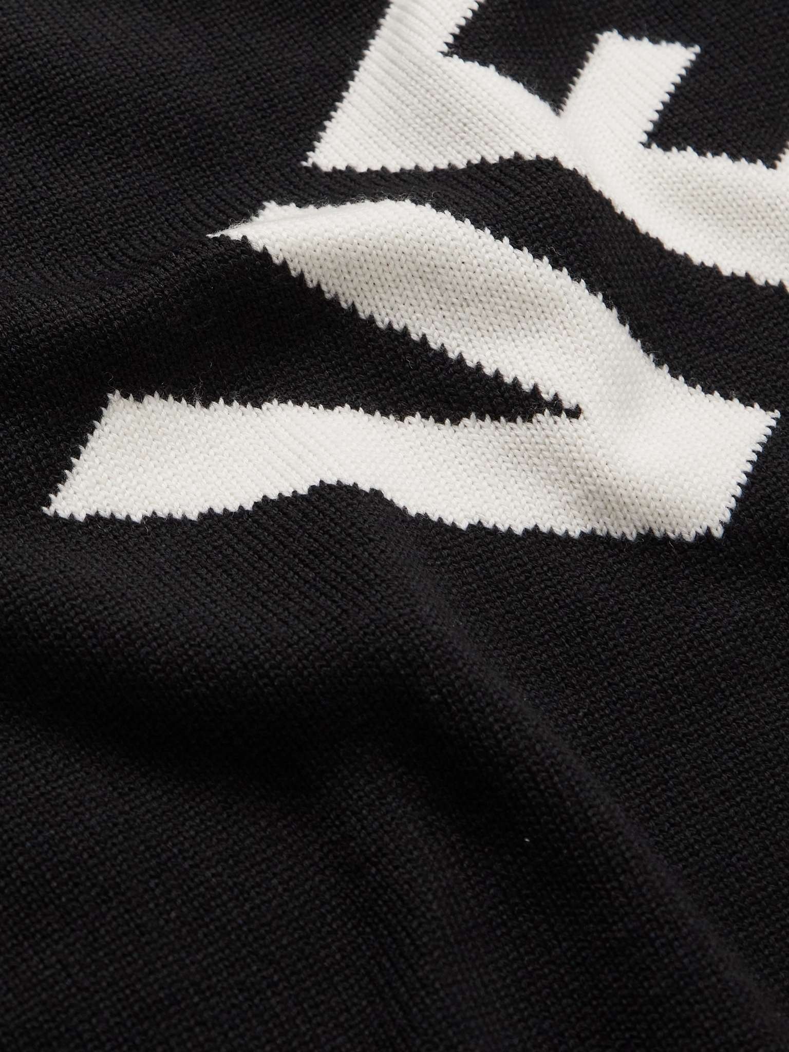 Oversized Logo-Jacquard Merino Wool Sweater - 3