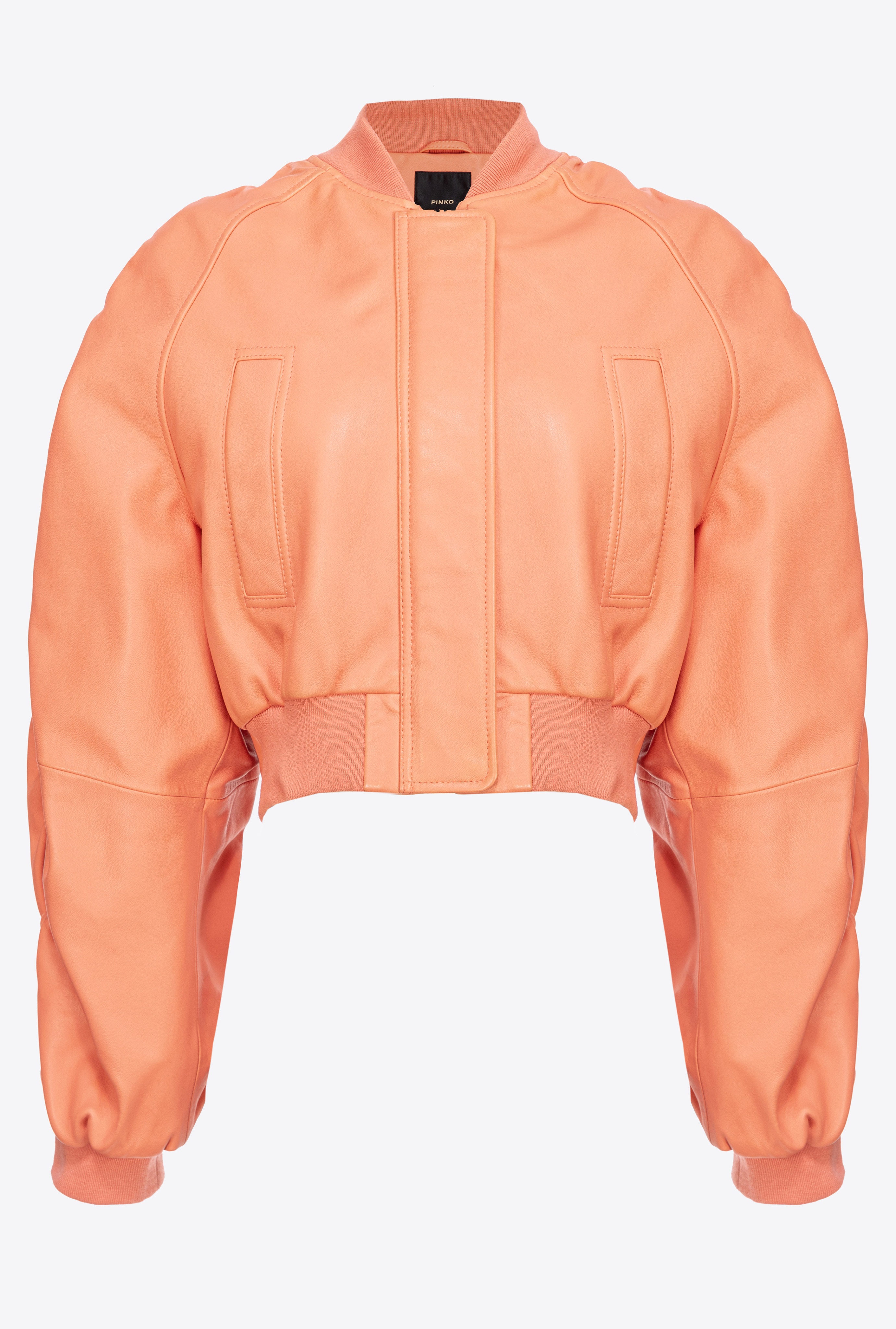 SHORT NAPPA LEATHER BOMBER JACKET - 1