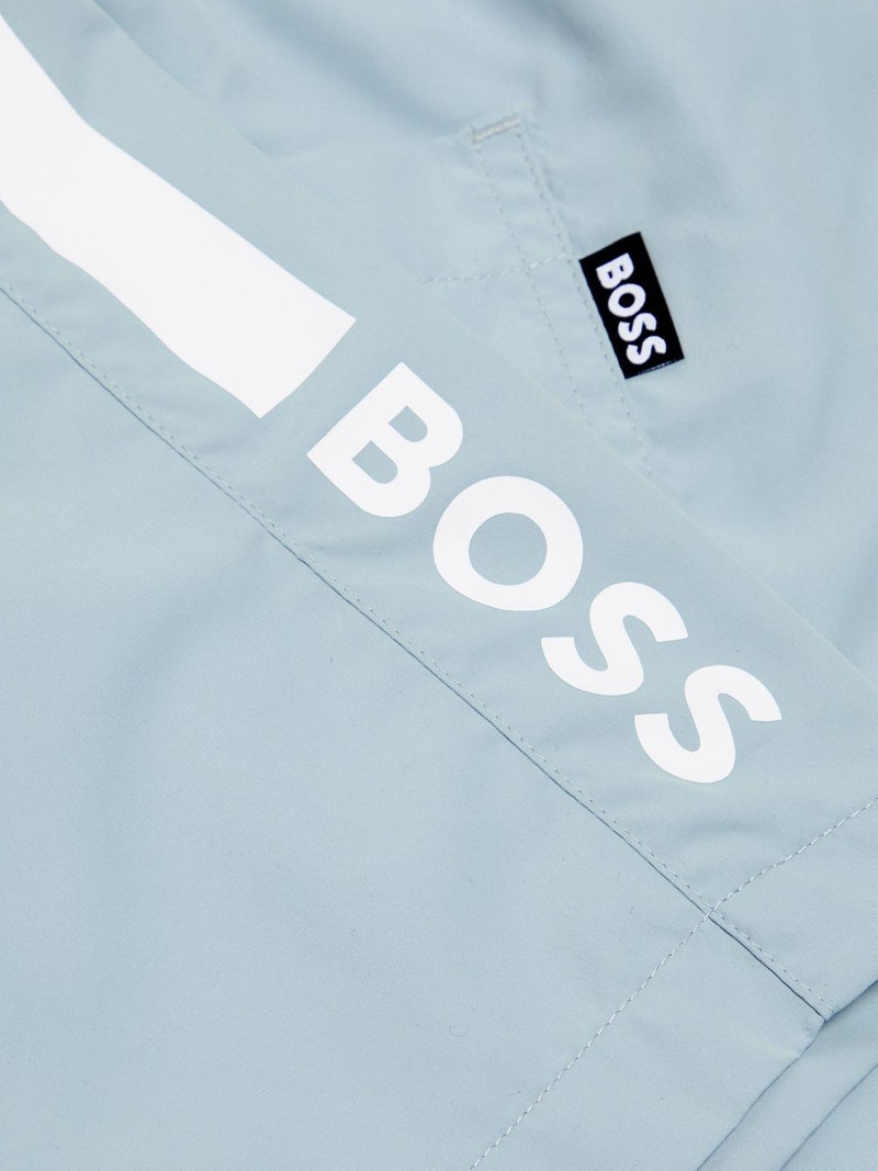 BOSS logo-print swim shorts outlook