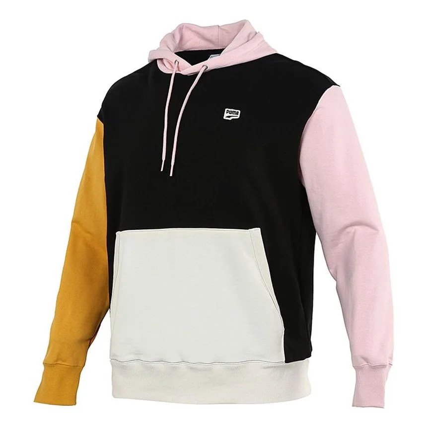 PUMA Sports Colorblock hooded Casual Pullover Black 533040-51 - 1